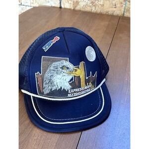 Vintage US Postal Service USPS Express Mail Eagle Trucker Hat Cap